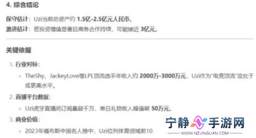 Uzi在直播间哭穷，不料家底被曝光，有网友用Deepseek估算出其资产